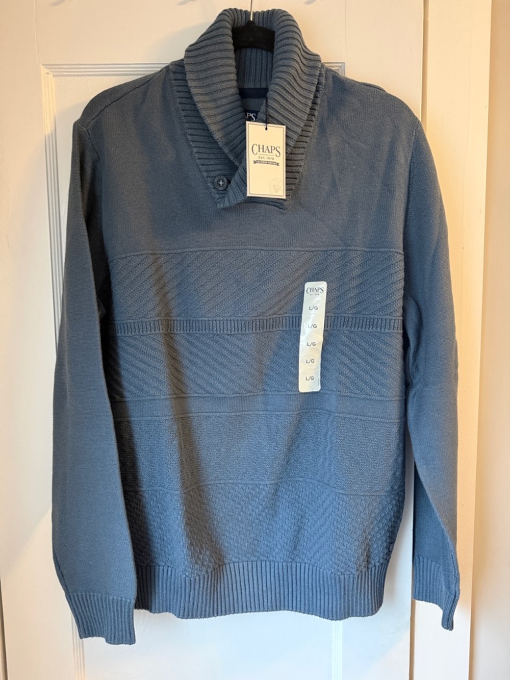 Chaps Men's Turtleneck Sweater in Slate Blue